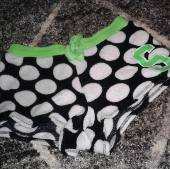 Justice Polka Dot "S" PJ Shorts - Picture 1 of 3